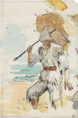 Ильинский Игорь Александрович. Семь подготовительных эскизов иллюстраций к кн.: